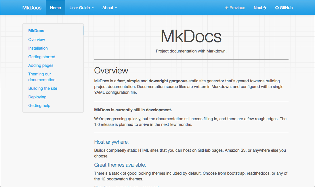 Mkdocs